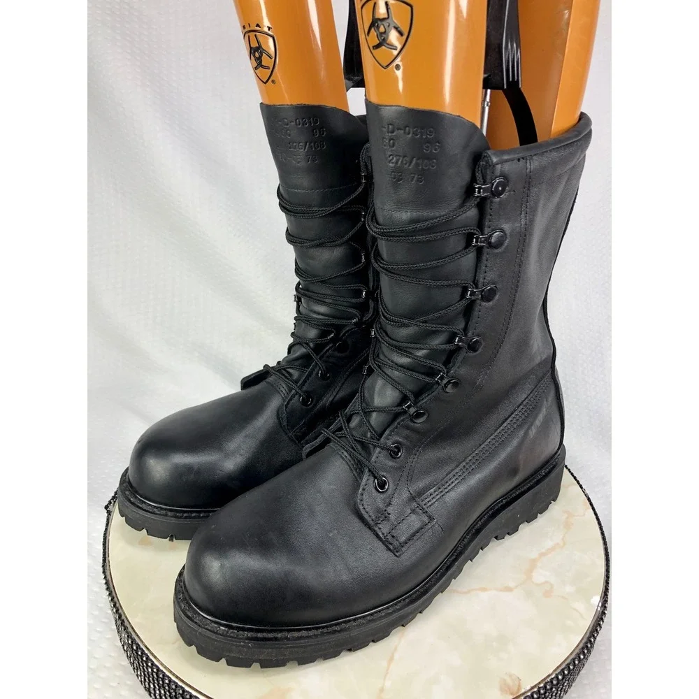 Bates Gore-Tex Leather Military Combat Boots Men 9.5 Black Vibram Tactical New